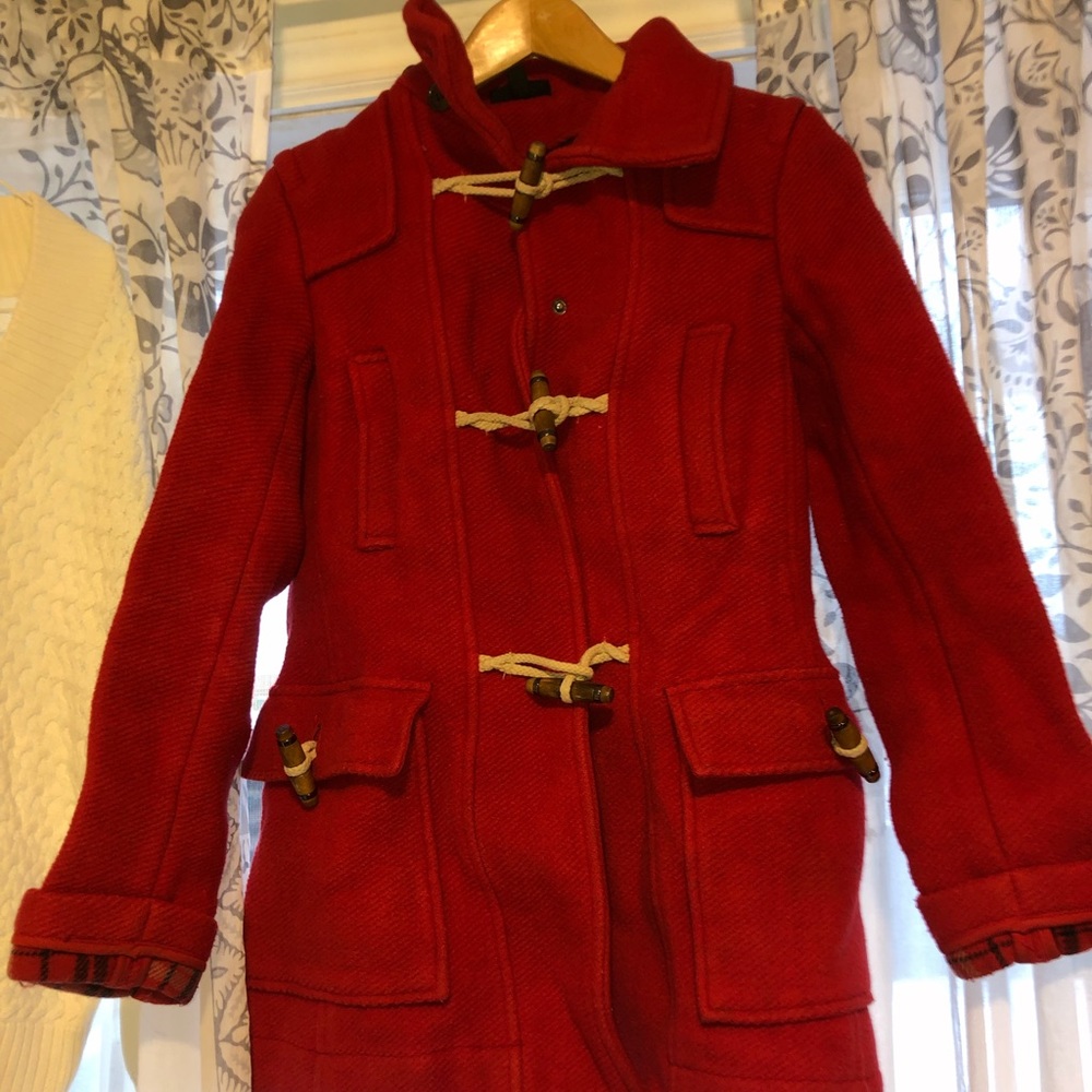 Topshop red peacoat!